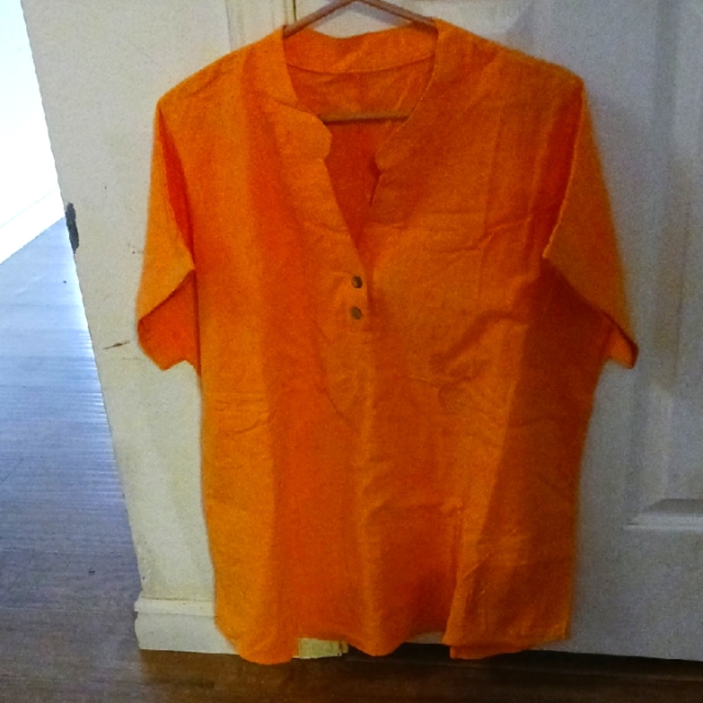 Women's Orange Casual Shirt